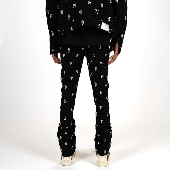 PHEELINGS "SOUL STAMPED" FLARE STACK DENIM JEANS ONLY - Picture 4 of 6